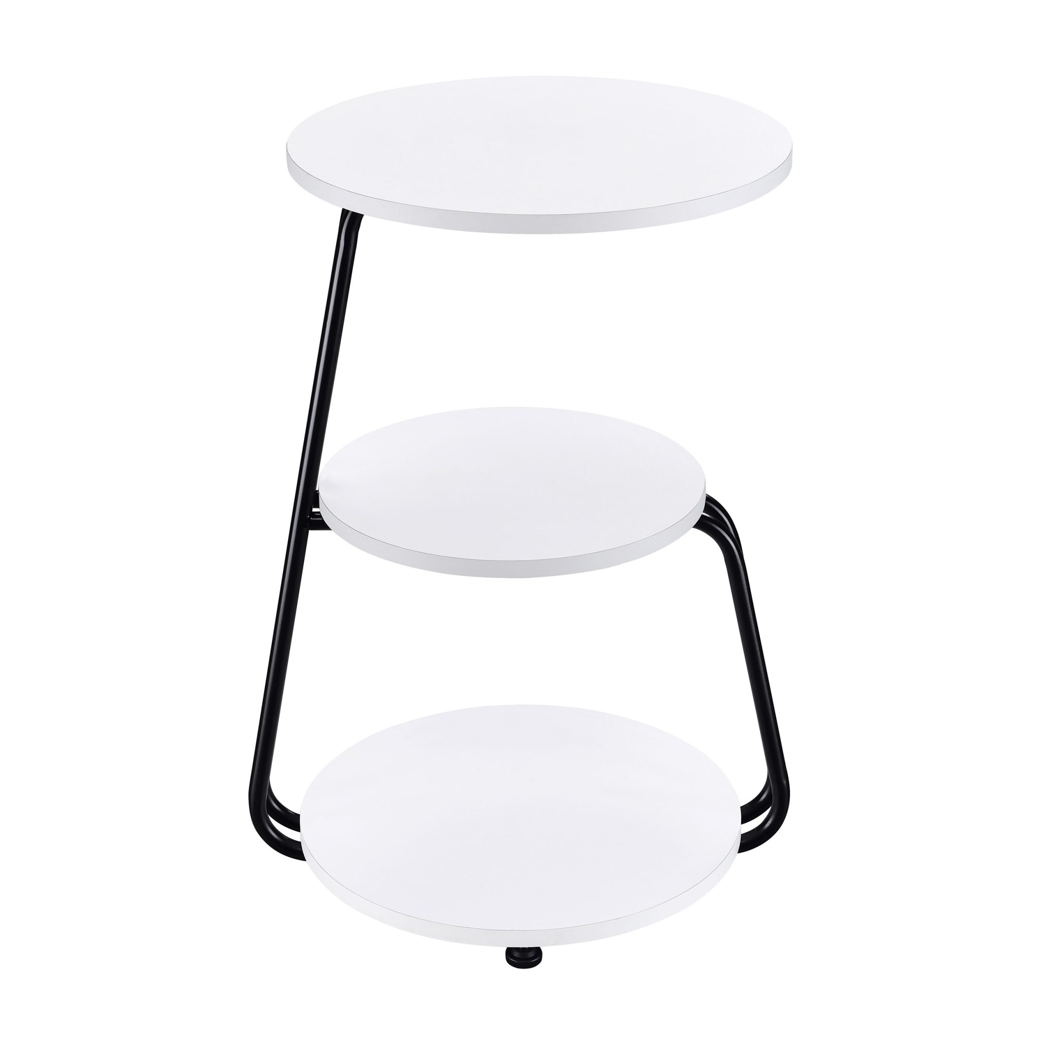 Hilly 3-Tier Round Accent Side Table White and Black - Image 7