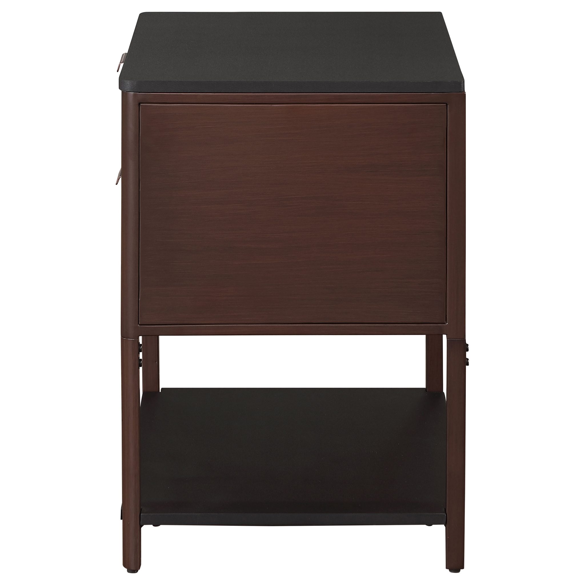 Zimmerlee 2-Drawer Side Table with Shelf Rust Brown - Image 5