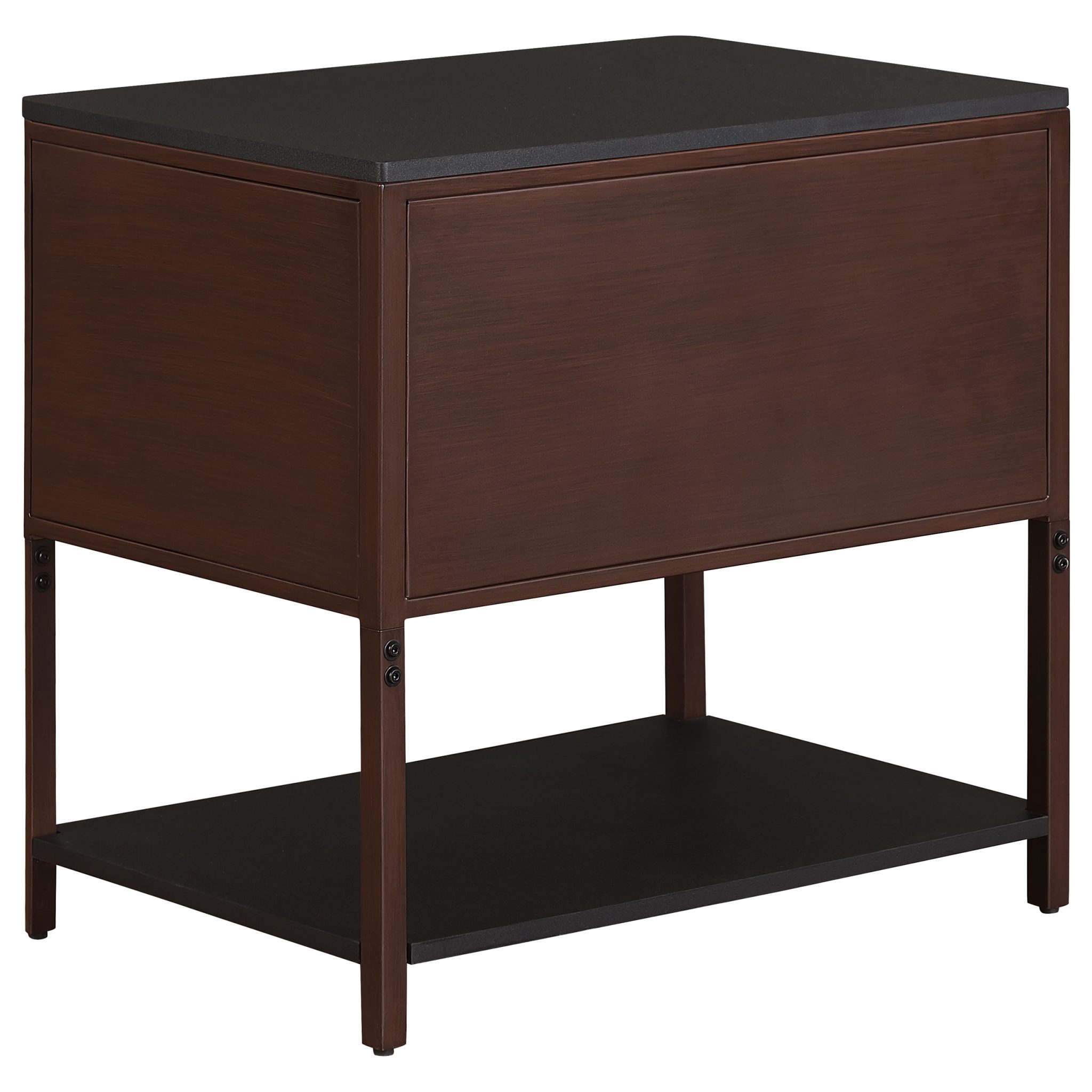 Zimmerlee 2-Drawer Side Table with Shelf Rust Brown - Image 6