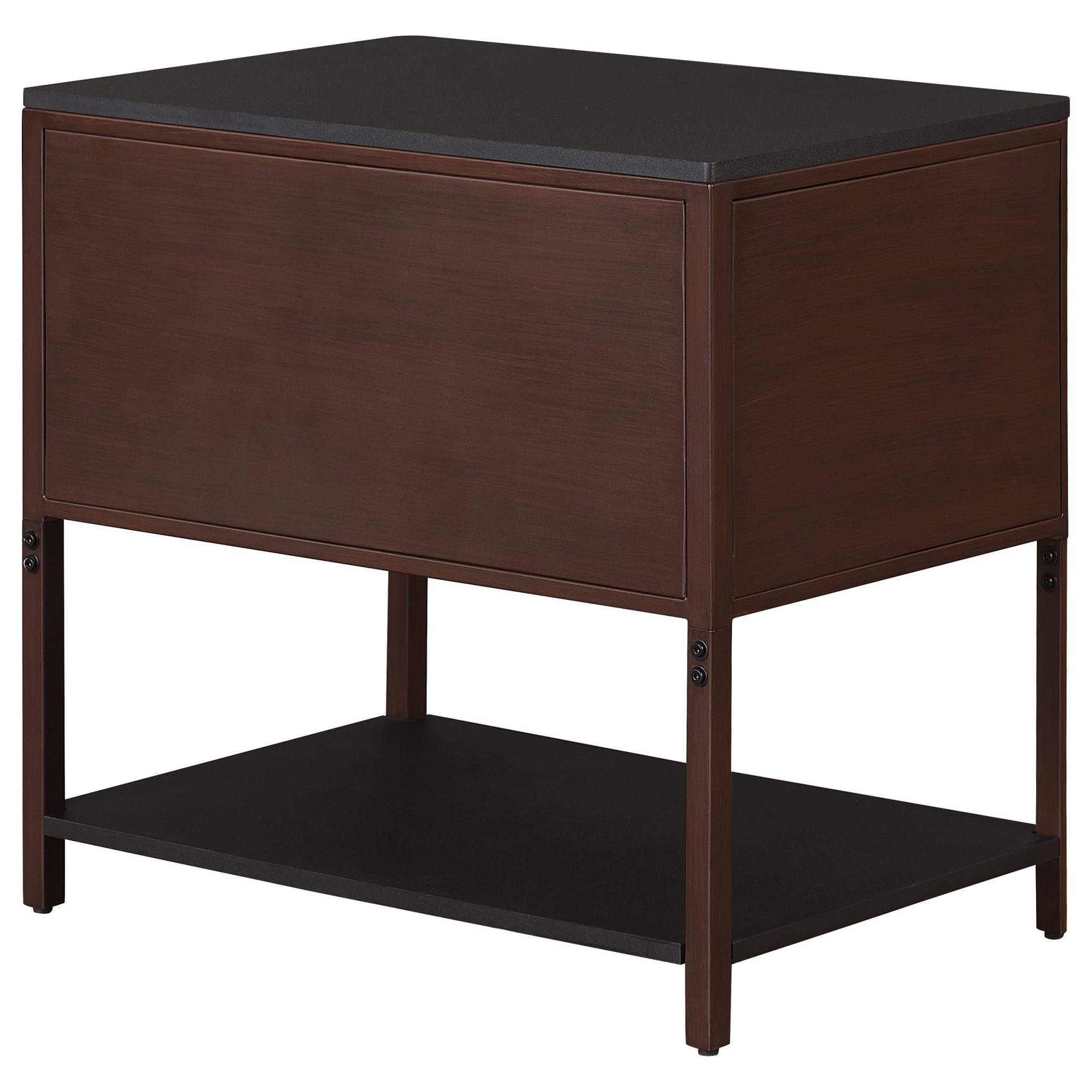 Zimmerlee 2-Drawer Side Table with Shelf Rust Brown - Image 7
