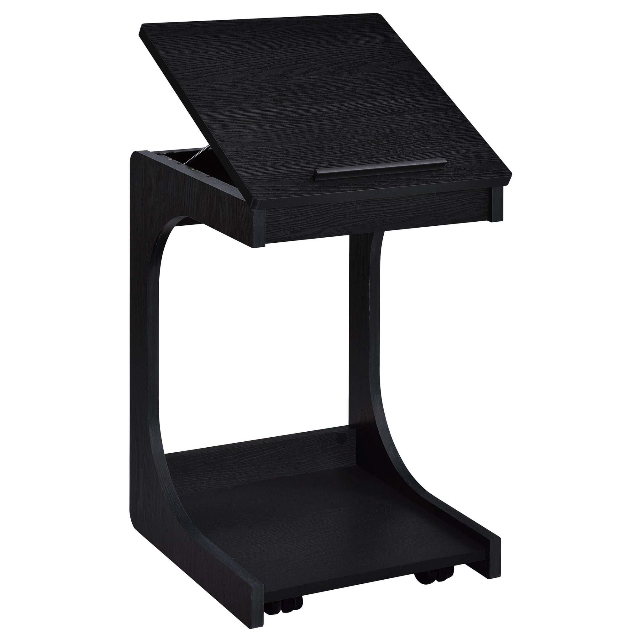 Ralston C-Shaped Lift-Top Sofa Side Table with Casters - Image 5