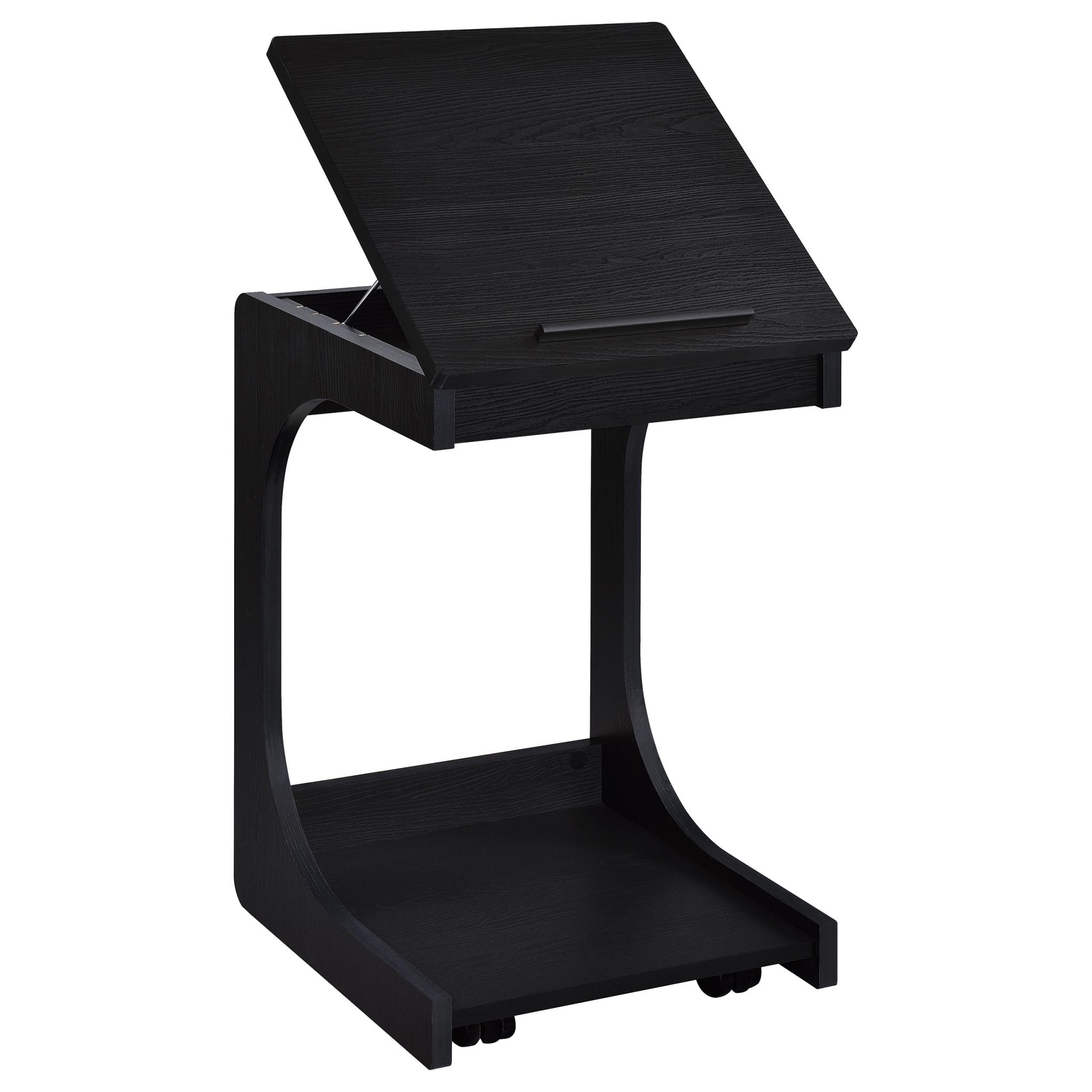 Ralston C-Shaped Lift-Top Sofa Side Table with Casters - Image 6