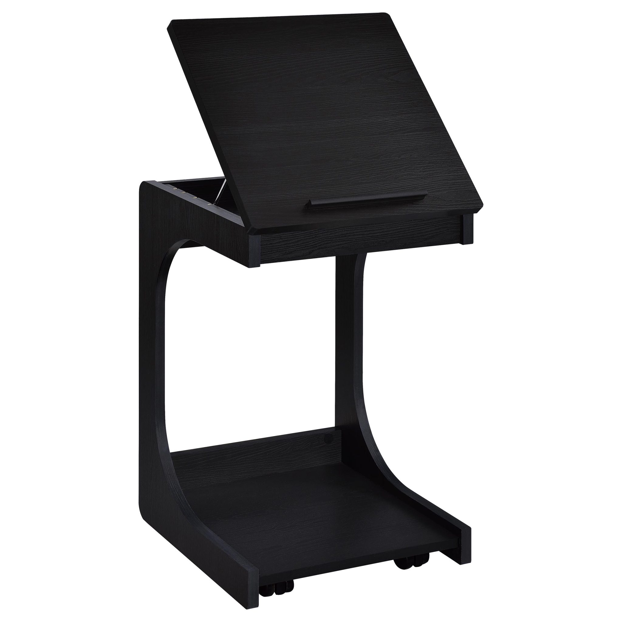 Ralston C-Shaped Lift-Top Sofa Side Table with Casters - Image 7