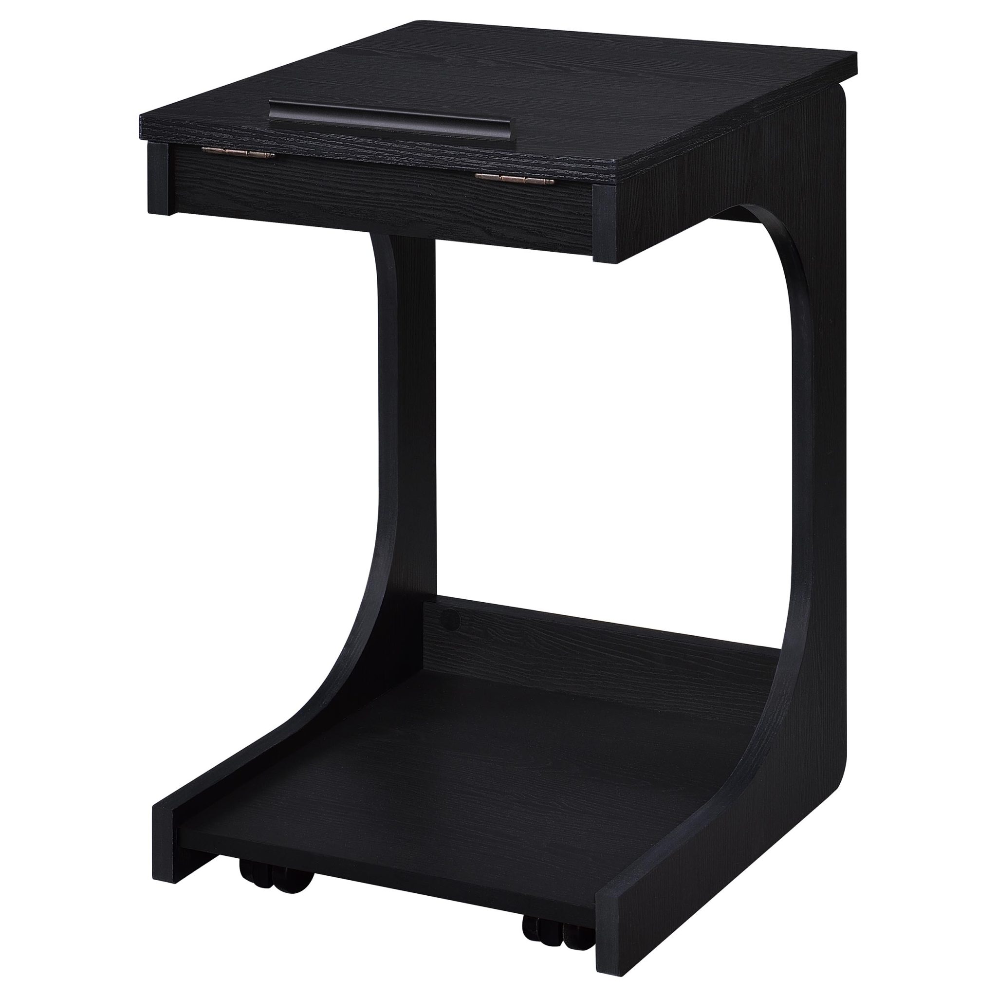 Ralston C-Shaped Lift-Top Sofa Side Table with Casters - Image 9