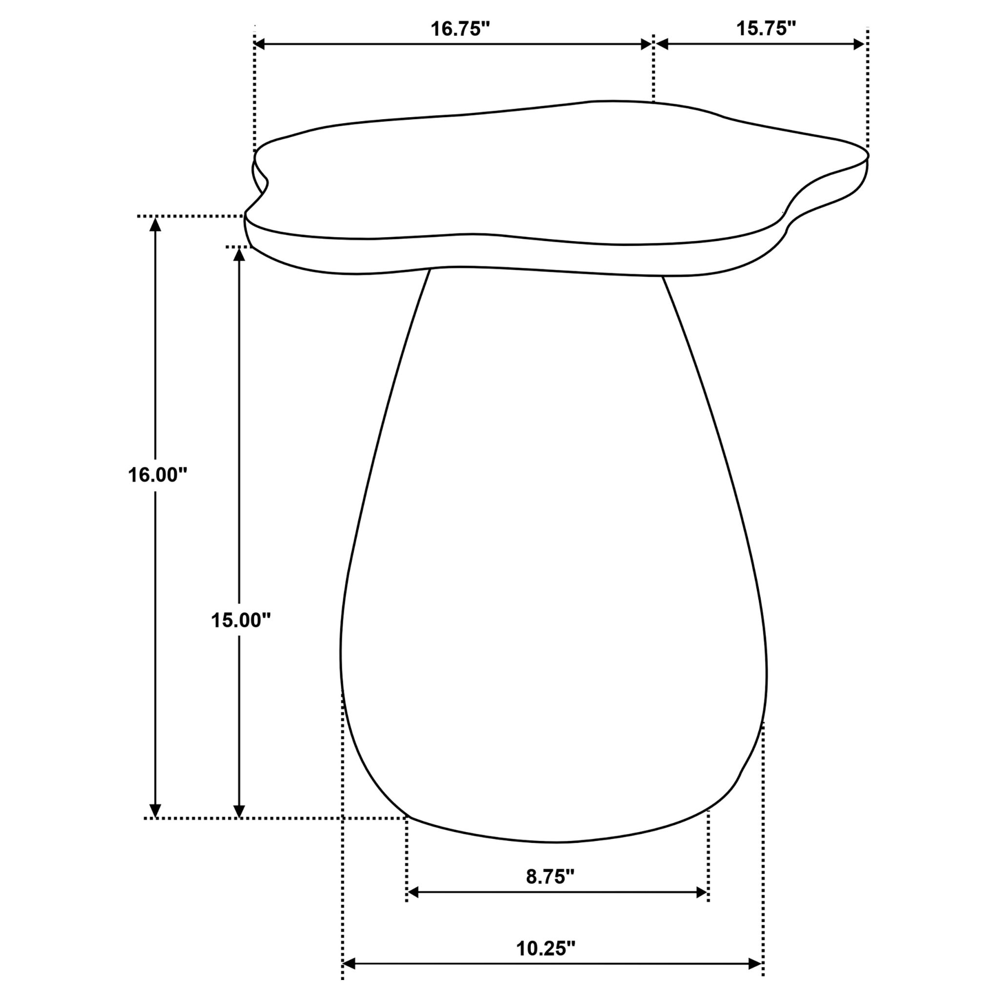 Perth 17-inch Side Table with Cloud-Shaped Top Off White - Image 6
