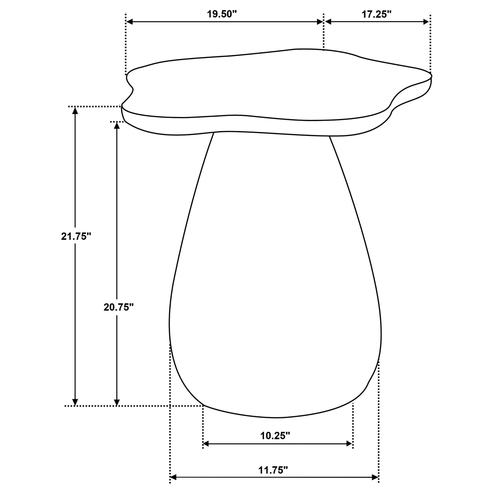 Perth 20-inch Side Table with Cloud-Shaped Top Off White - Image 6