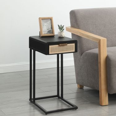 Amherst 1-Drawer Cane Side Table