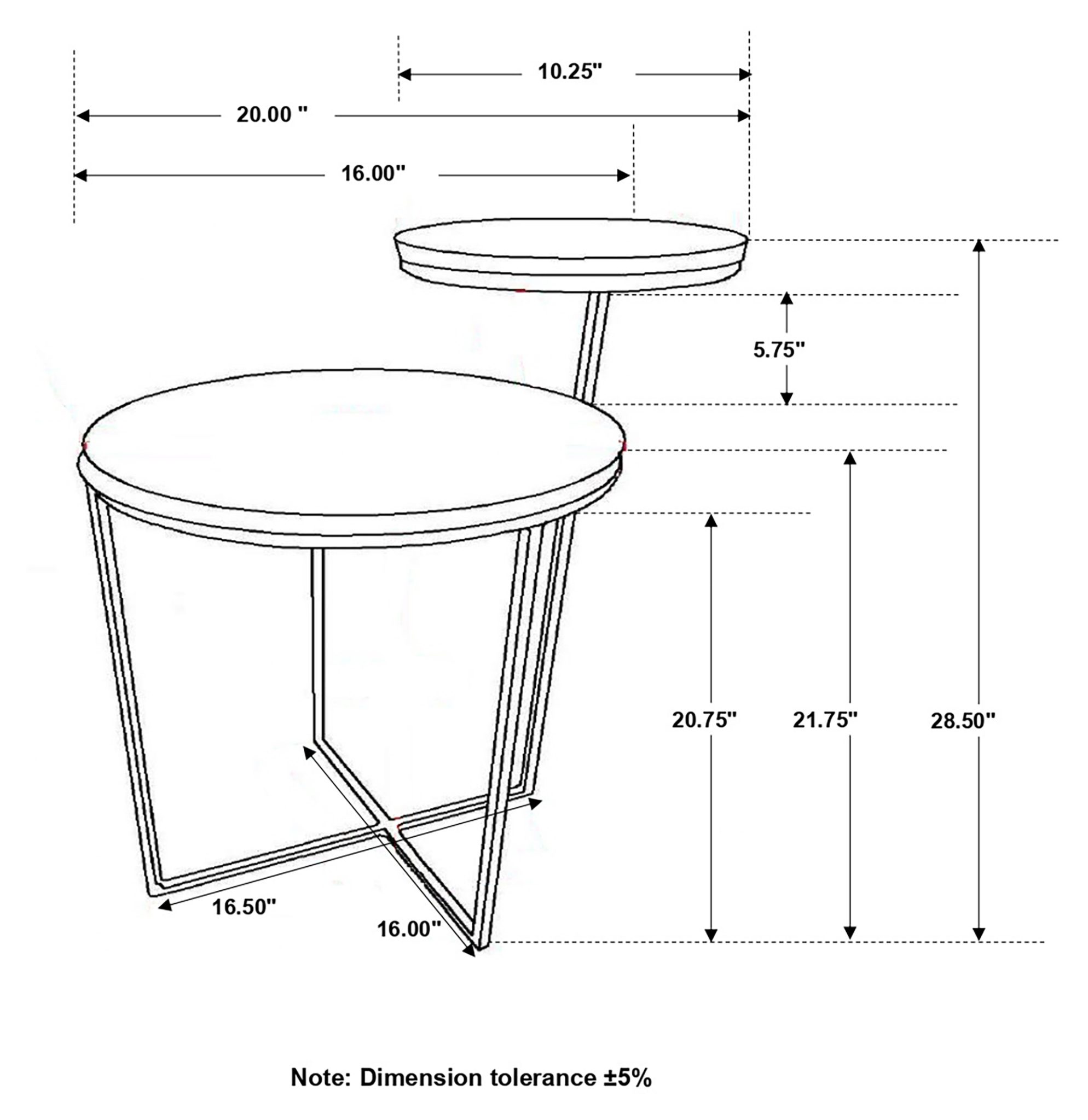 Yael Round Mango Wood Accent Side Table Natural and Gunmetal - Image 7