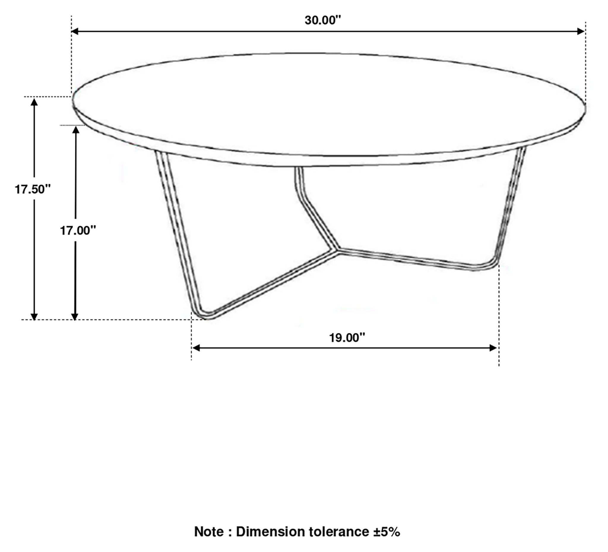 Yaritza Round Mango Wood Coffee Table Natural and Gunmetal - Image 7