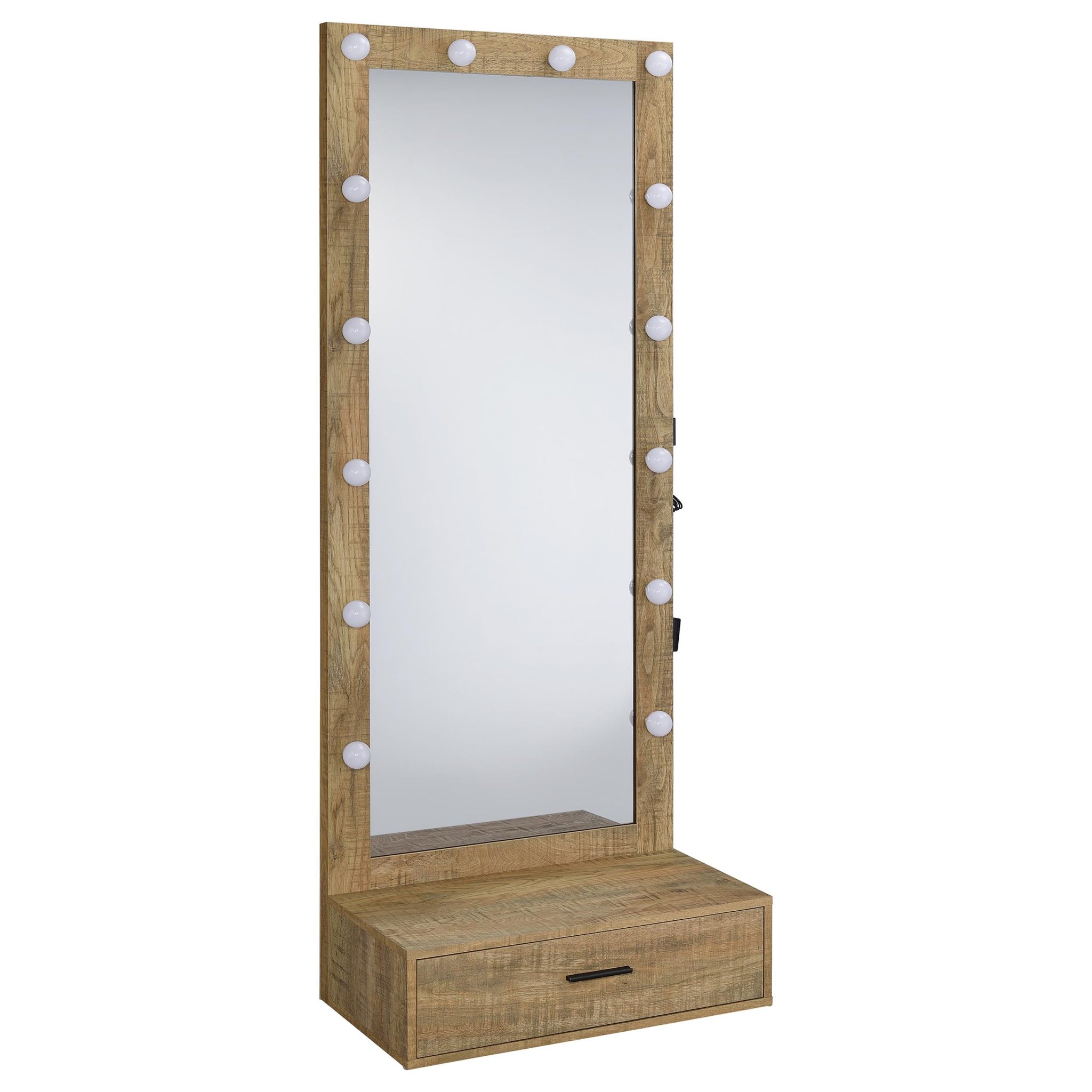 Spector 1-Drawer Lighted Full-Length Floor Mirror - Image 5