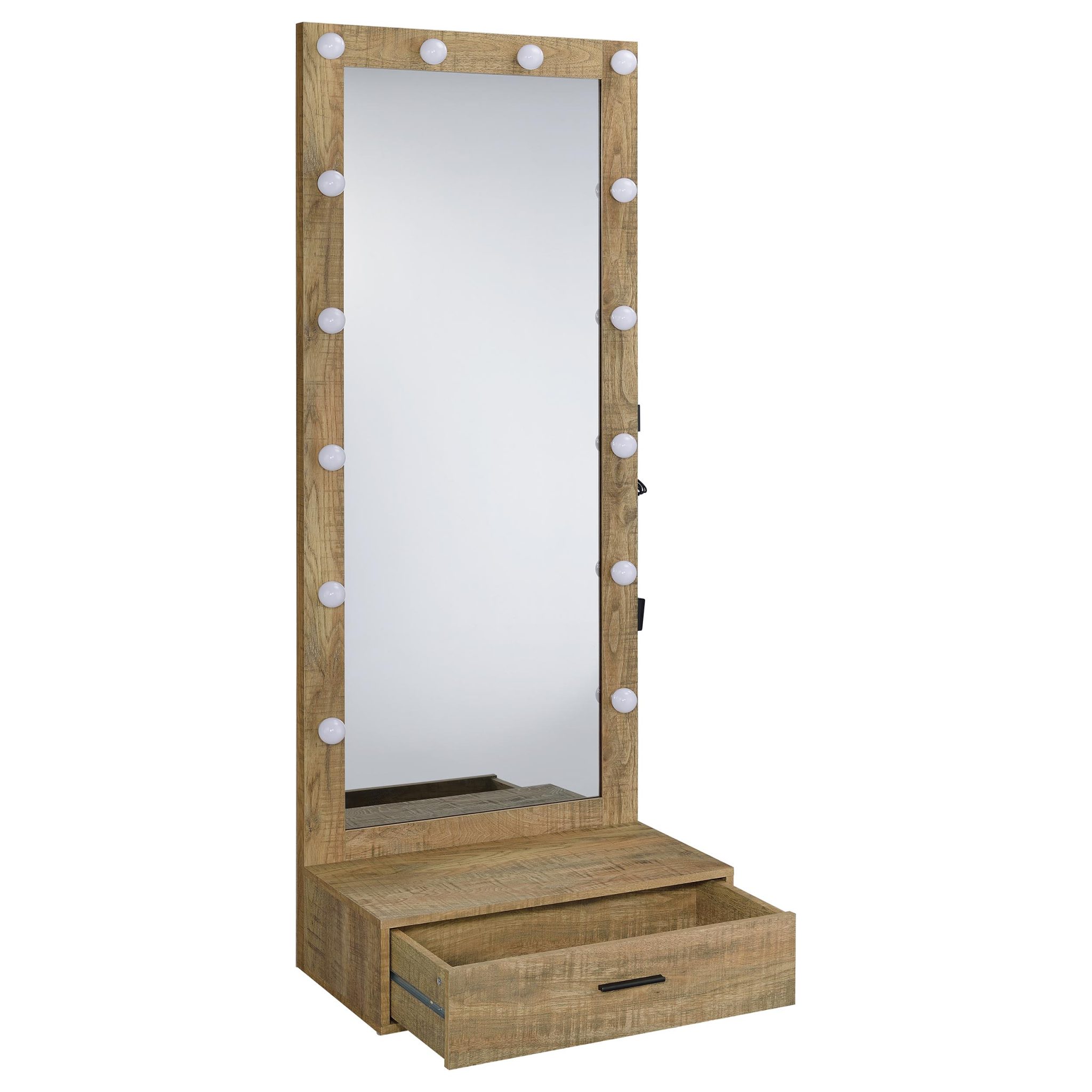 Spector 1-Drawer Lighted Full-Length Floor Mirror - Image 6