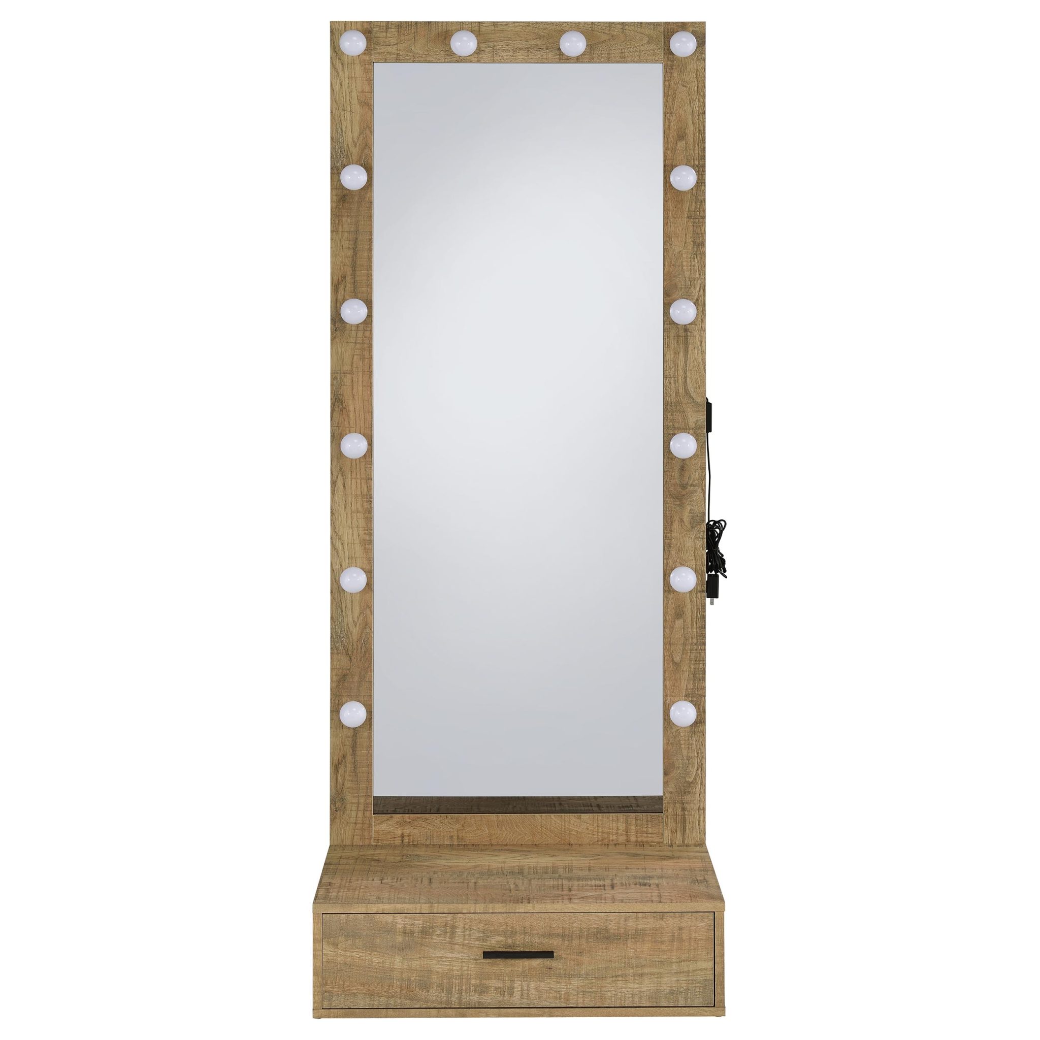 Spector 1-Drawer Lighted Full-Length Floor Mirror - Image 7