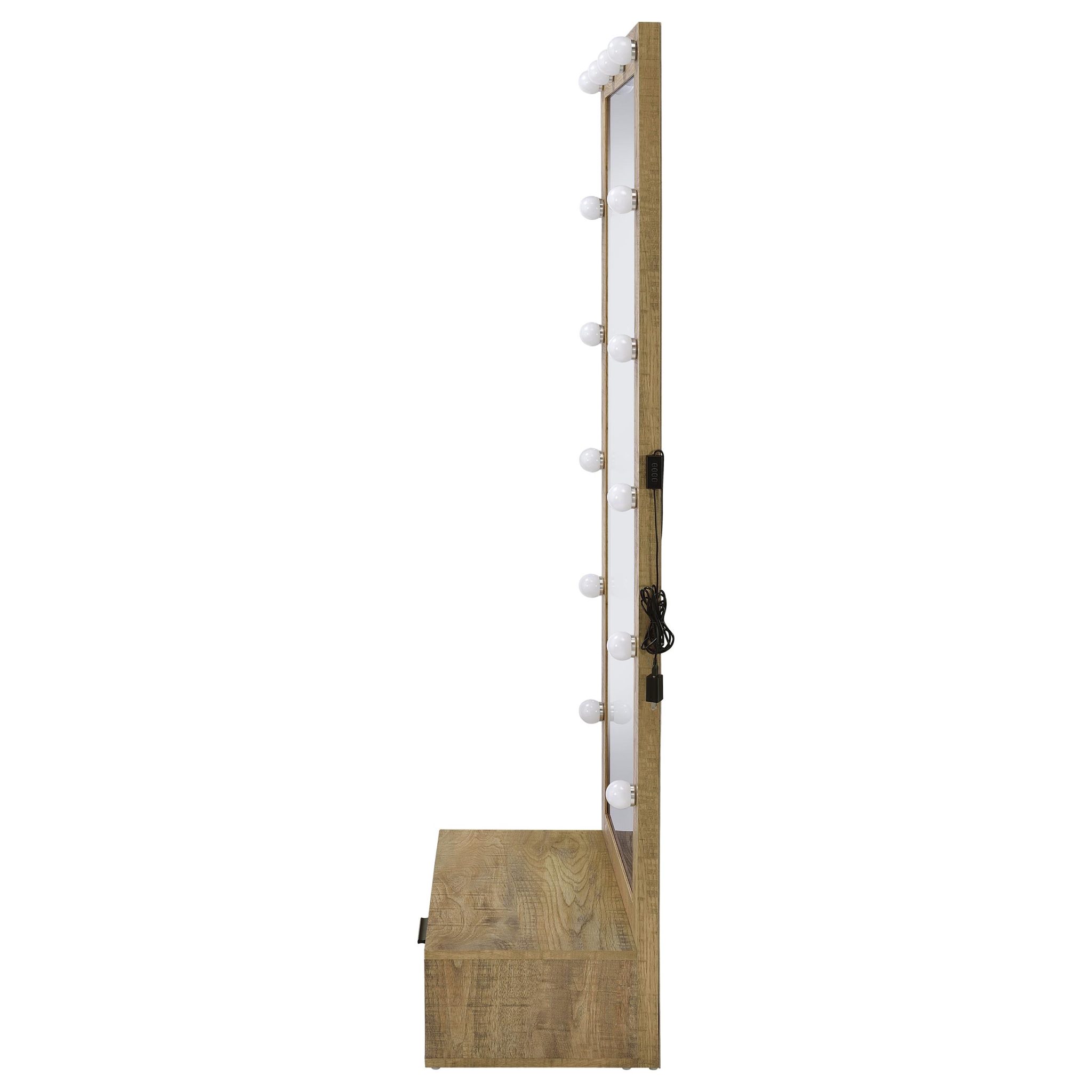 Spector 1-Drawer Lighted Full-Length Floor Mirror - Image 8