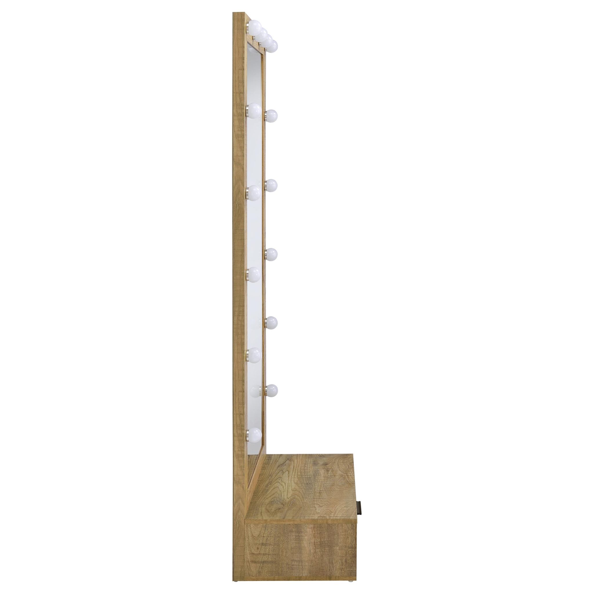 Spector 1-Drawer Lighted Full-Length Floor Mirror - Image 12