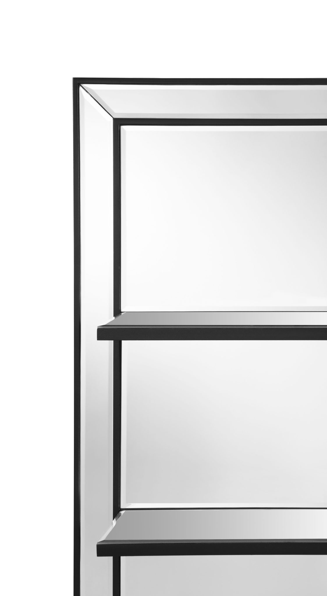 Oriel 24 x 47 Inch Rectangular 3-Shelf Wall Mirror Silver - Image 5