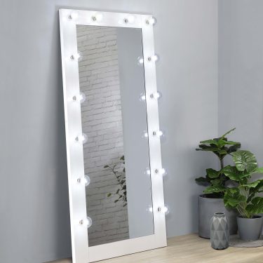 Zayan 32 x 71 Inch Floor Mirror with LED Lighting