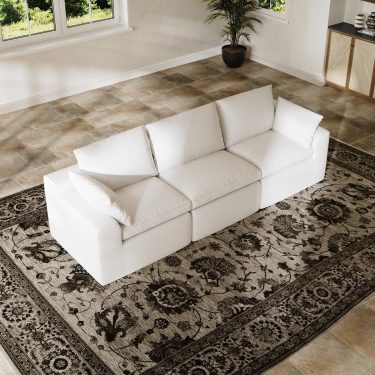 DayDrift Chenille Modular Sectional Sofa - White
