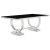 Antoine 7-piece Black Tempered Glass Dining Set Cream White Chairs