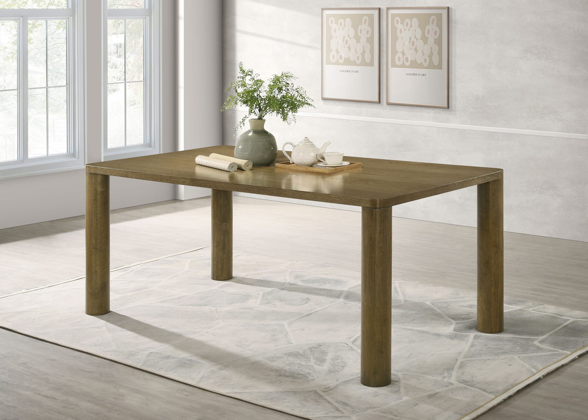 Castlewood 5-piece 71-inch Rectangular Dining Set Brown Oak - Image 2