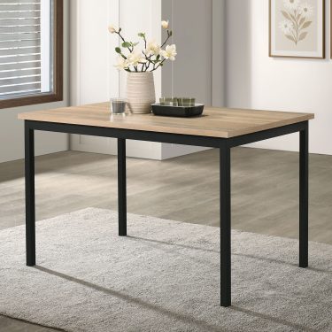 Garza 5-piece Rectangular Dining Table Greige Oak