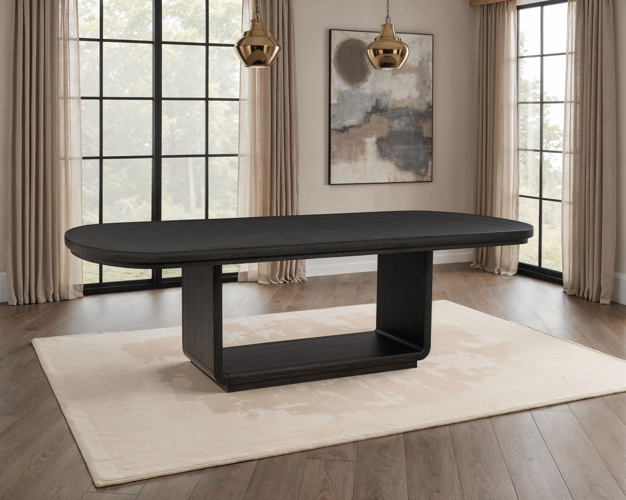 Leandro Dining Set Burnished Black - Image 2