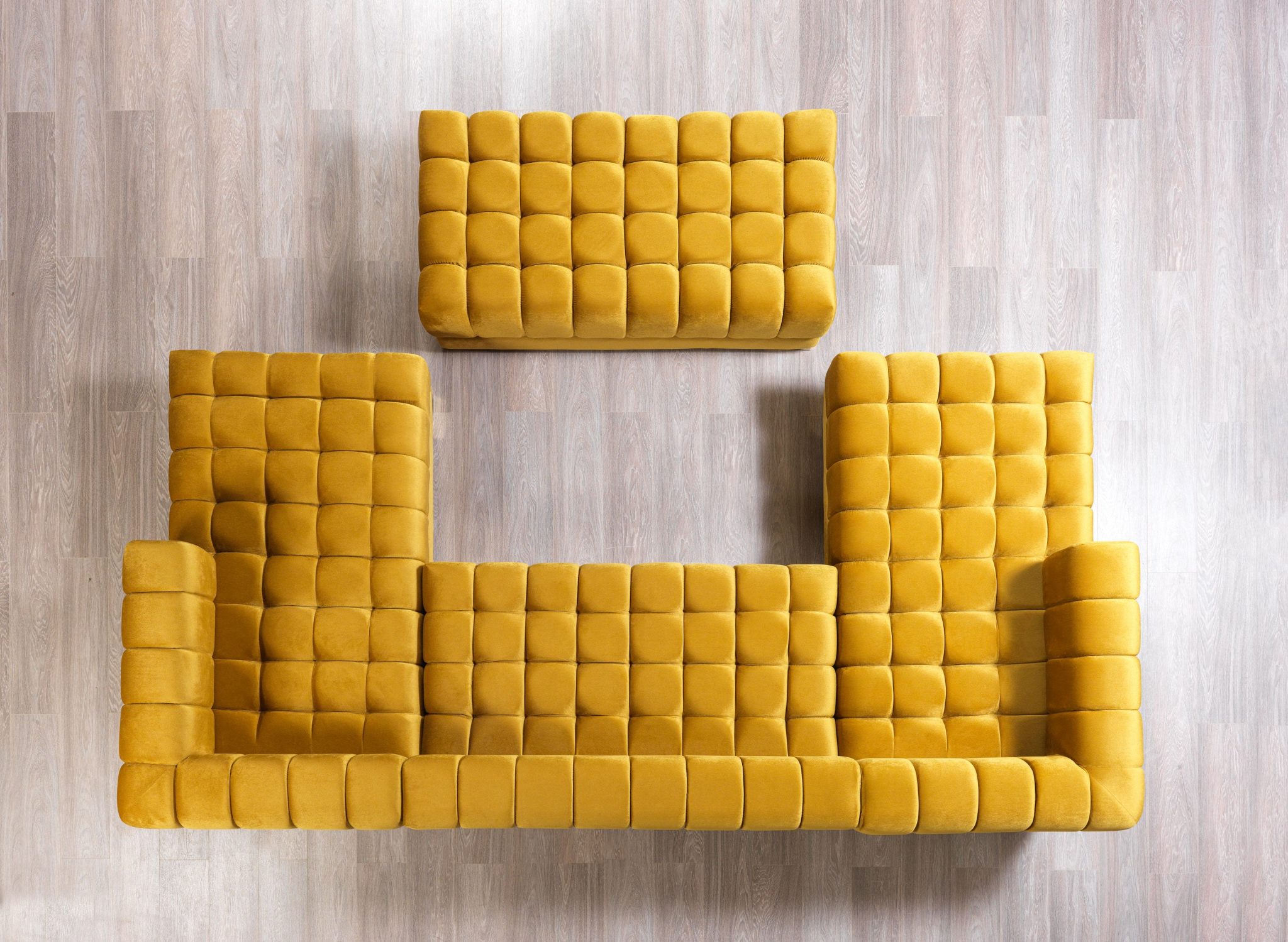 Ariana Mustard Velvet Double Chaise 138" Sectional - Image 8