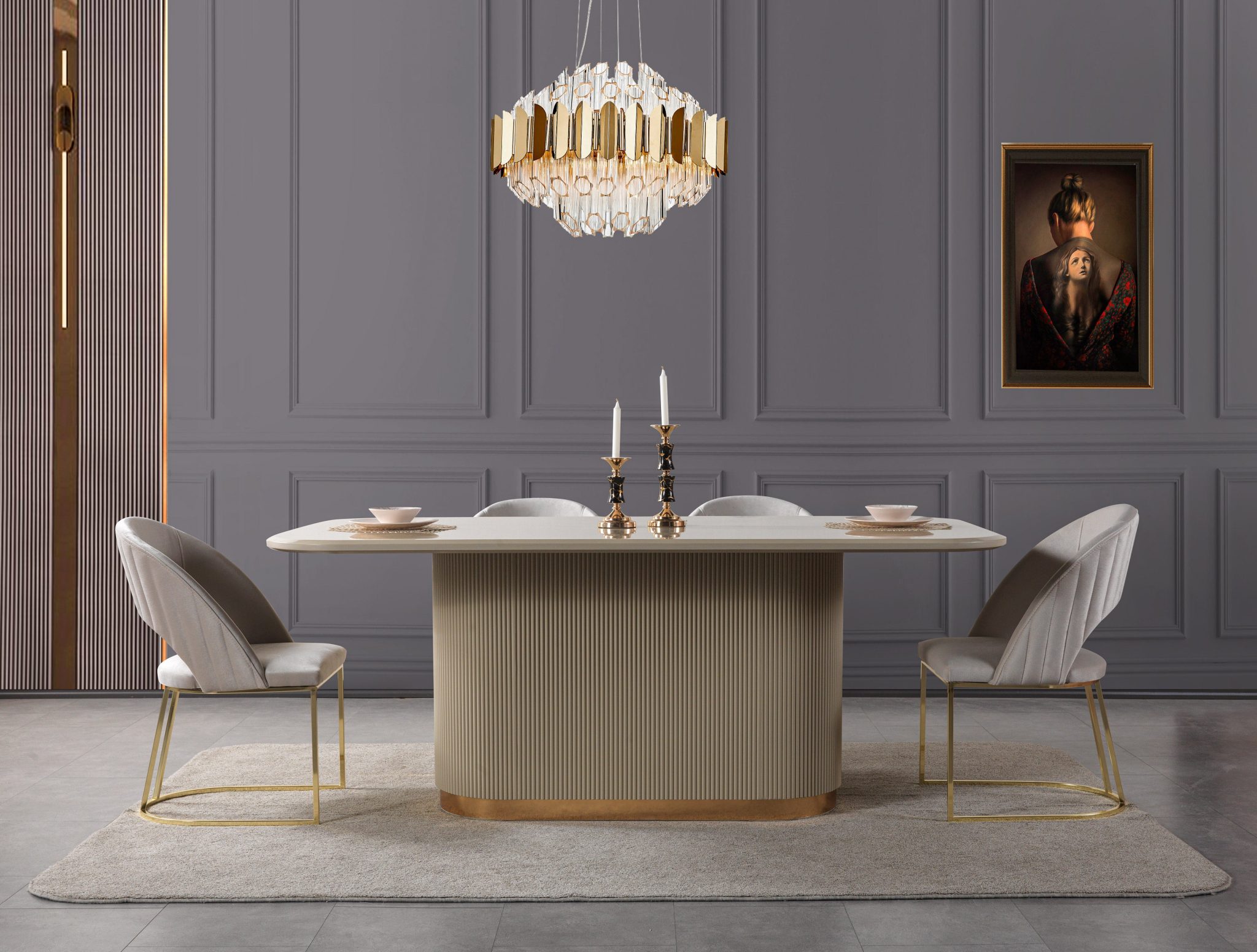 Milena Capuccino 7-Piece Dining Set - Image 2