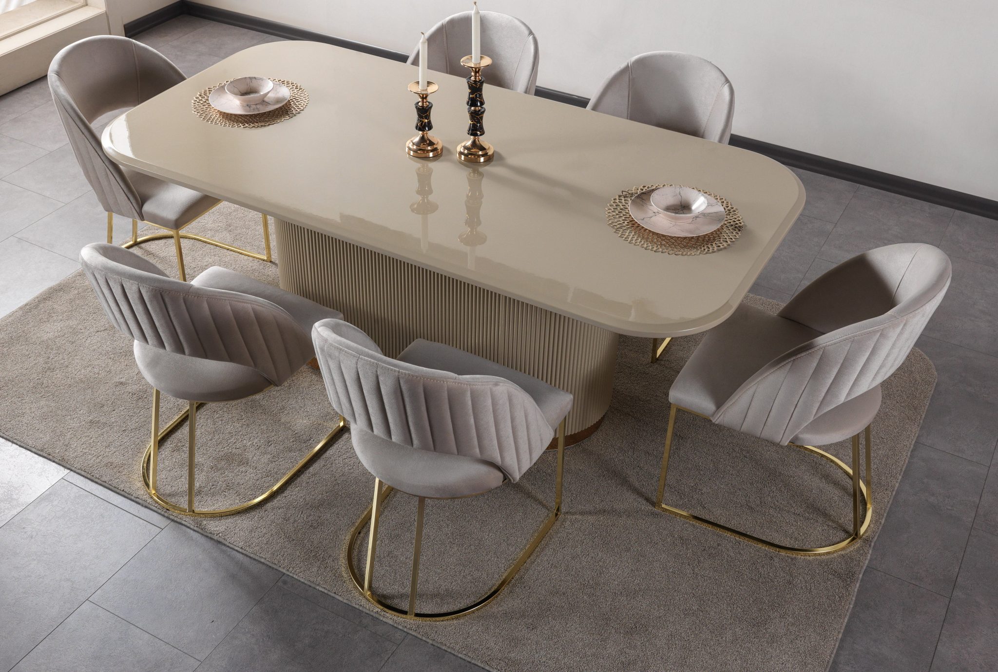 Milena Capuccino 7-Piece Dining Set - Image 5