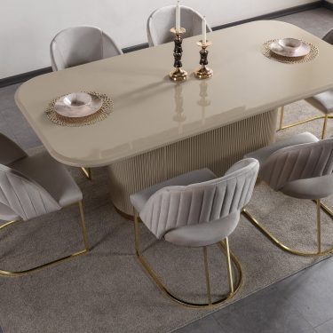 Milena Capuccino 7-Piece Dining Set