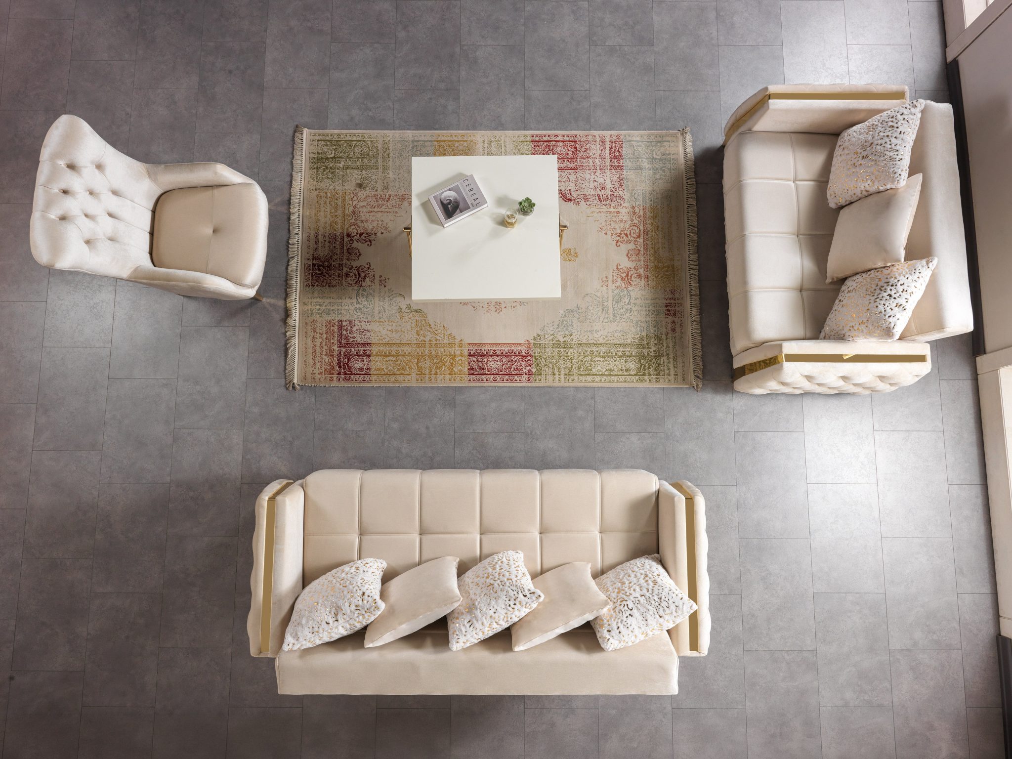 Florence Ivory Velvet Sofa 88" & Loveseat 64" - Image 10