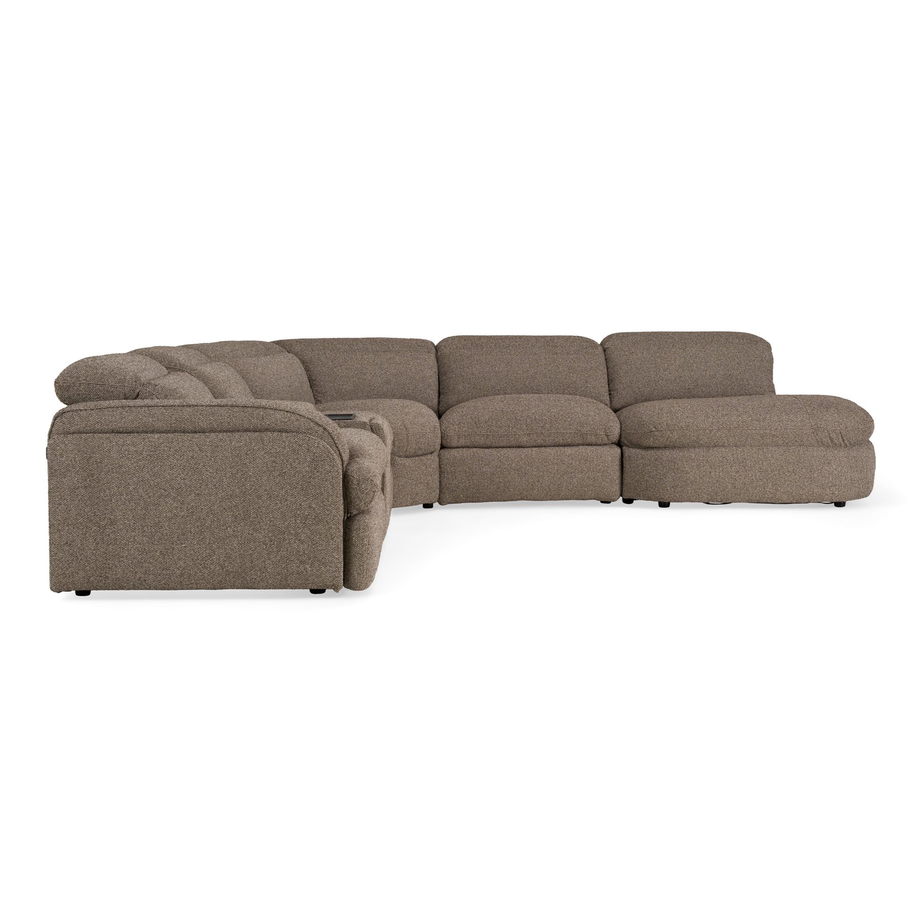 Ambler Modern Brown Power Reclining Sectional Sofa - Image 4