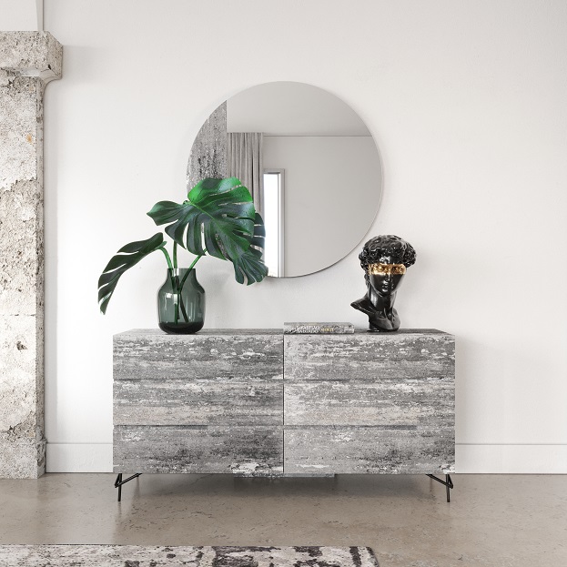 Aria Italian Grey Fabric 4-Piece Bedroom Set - Image 4