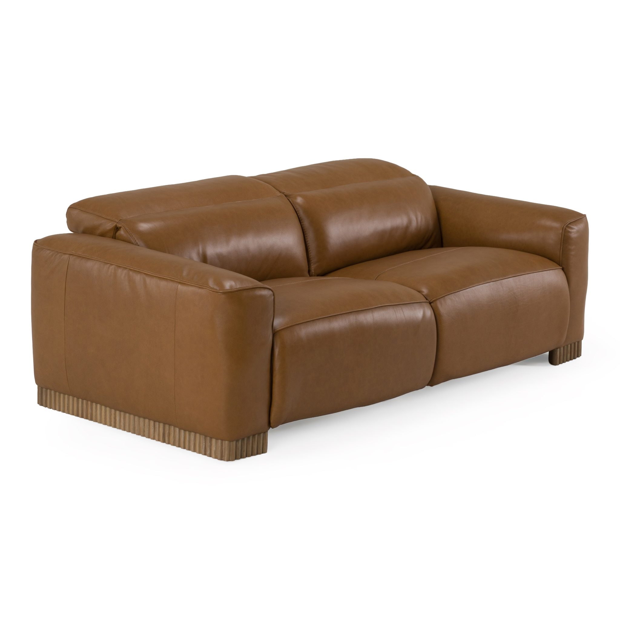 Aris Modern Brown Leather Sofa with 2 Power Recliners - Image 2