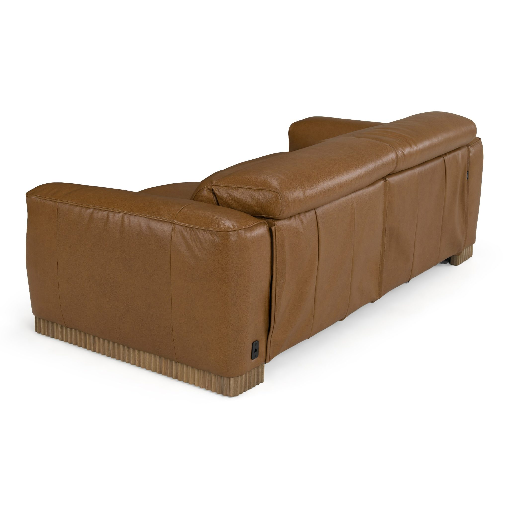 Aris Modern Brown Leather Sofa with 2 Power Recliners - Image 4