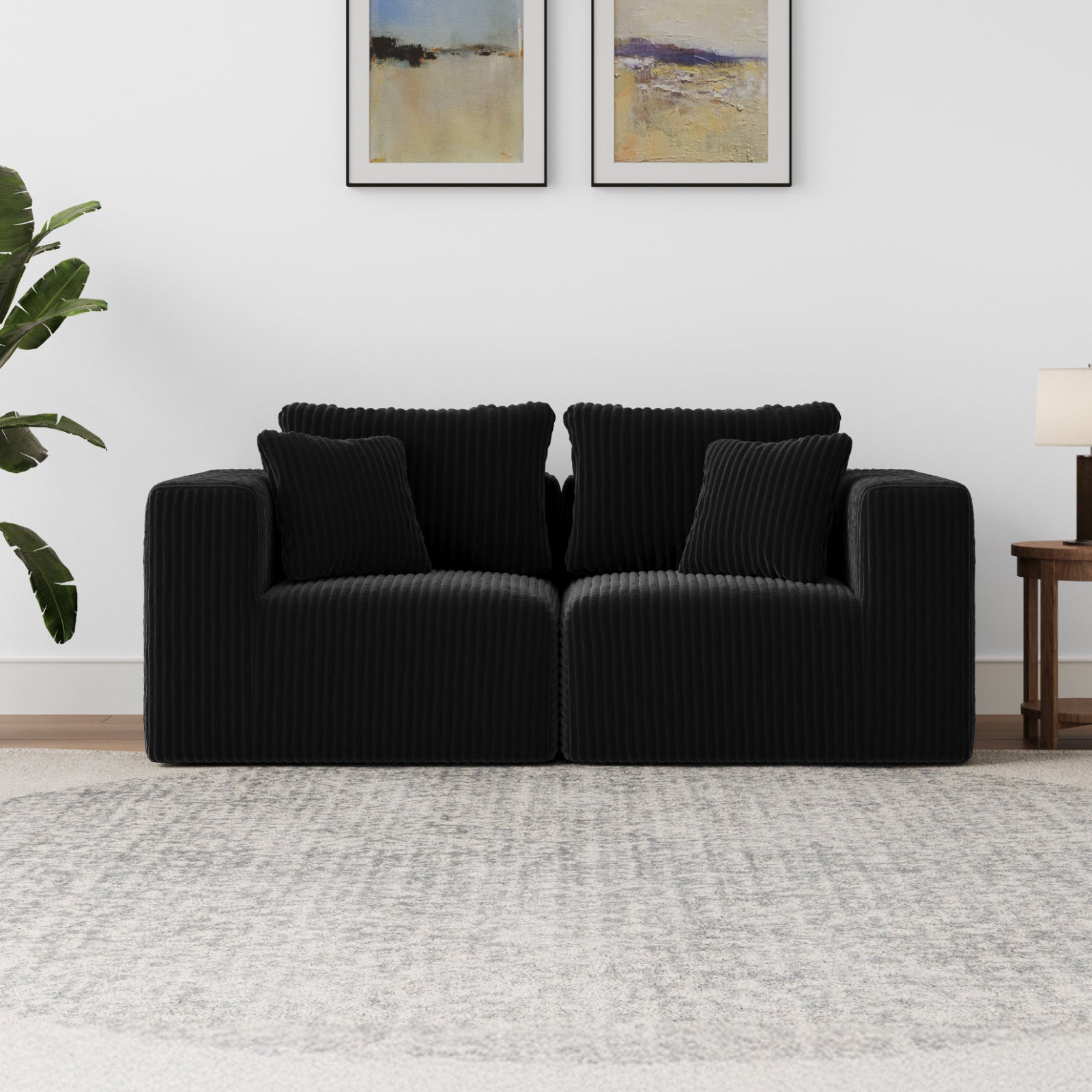 Modern Corduroy Modular Sectional Sofa - Image 3