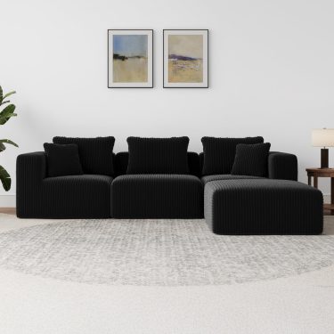 Modern Corduroy Modular Sectional Sofa