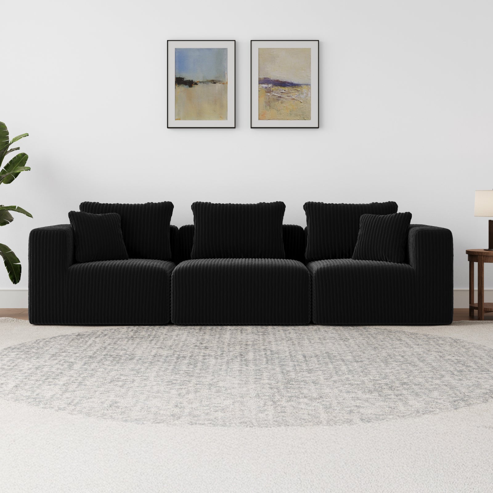 Modern Corduroy Modular Sectional Sofa - Image 2