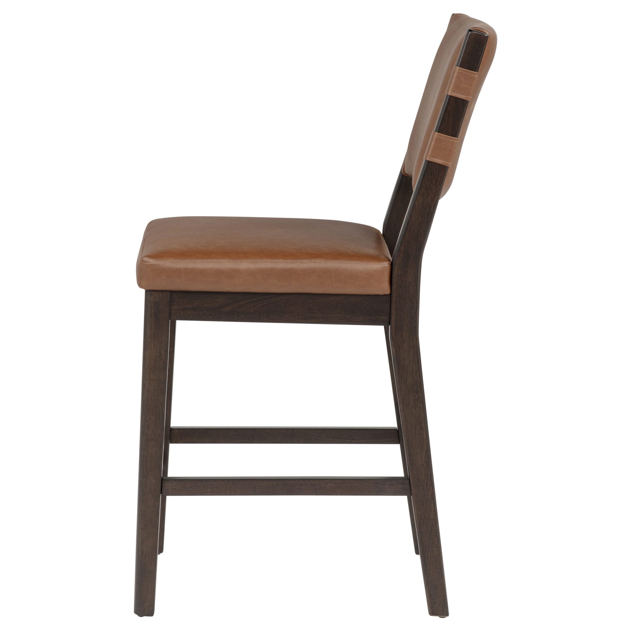Tegan Faux Leather Upholstered Counter Height Chair Cognac (Set of 2) - Image 6