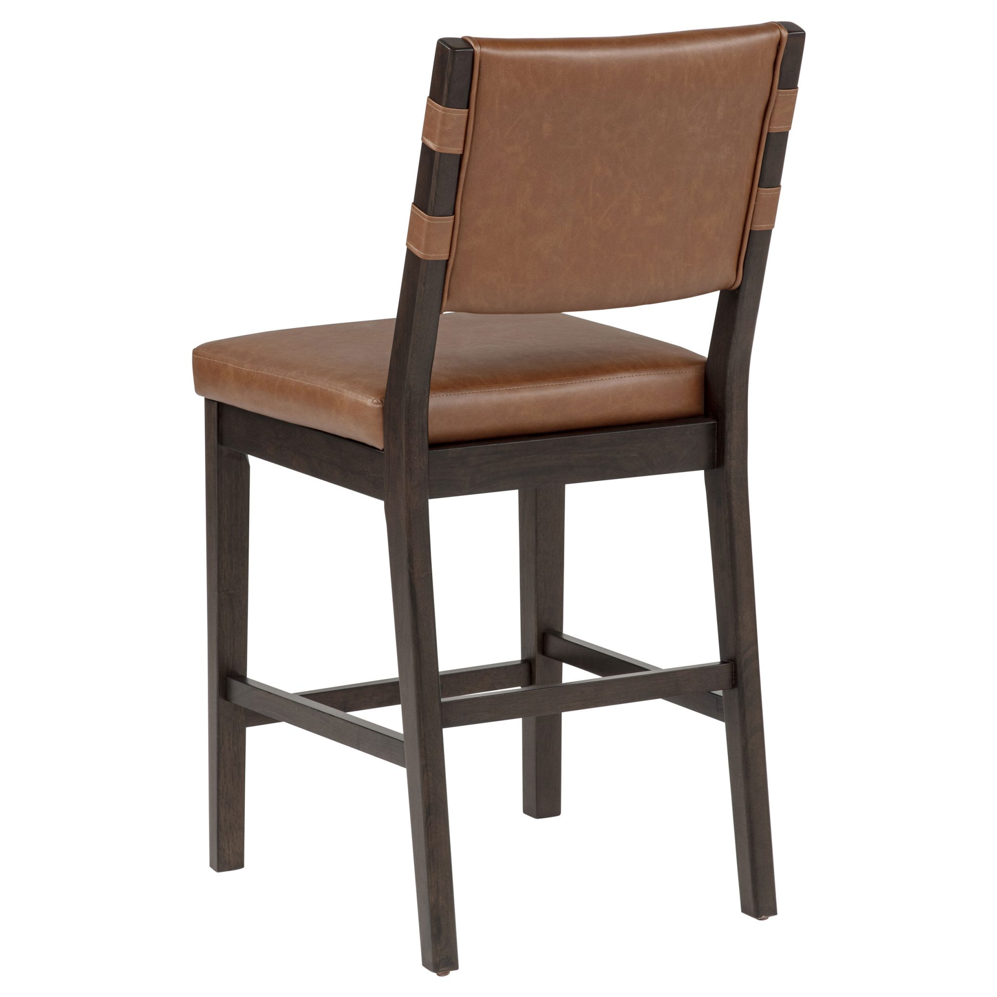 Tegan Faux Leather Upholstered Counter Height Chair Cognac (Set of 2) - Image 7