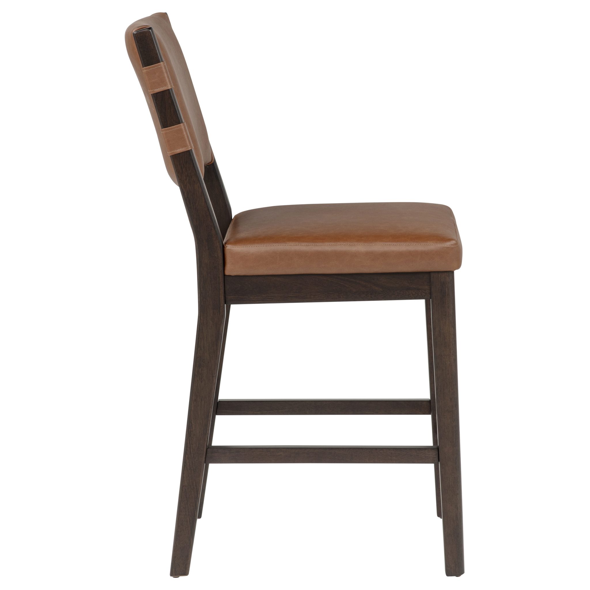 Tegan Faux Leather Upholstered Counter Height Chair Cognac (Set of 2) - Image 10