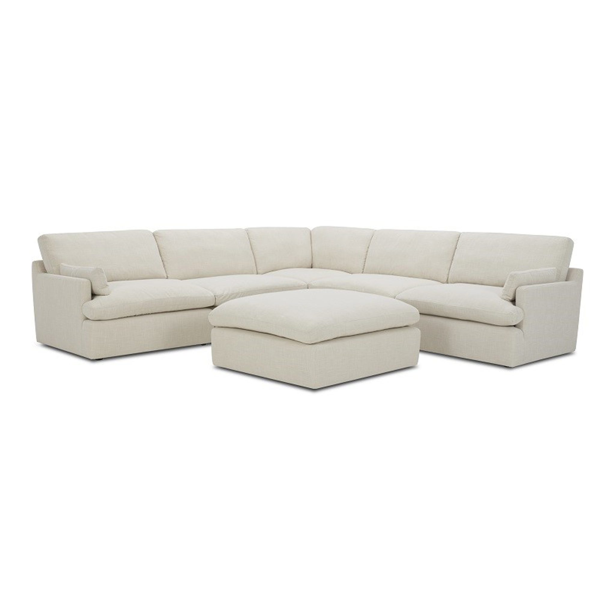 Danica Modern Beige Linen Sectional Sofa - Image 2