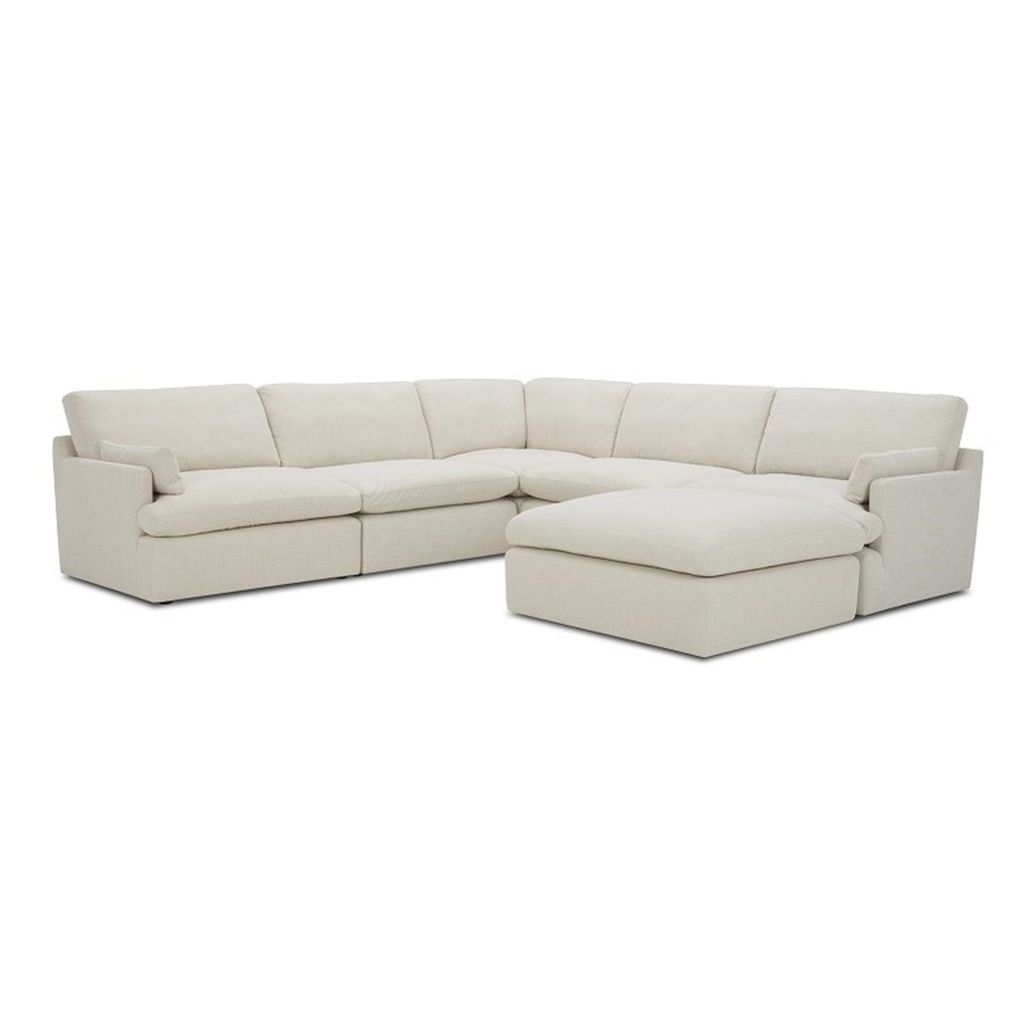 Danica Modern Beige Linen Sectional Sofa - Image 3