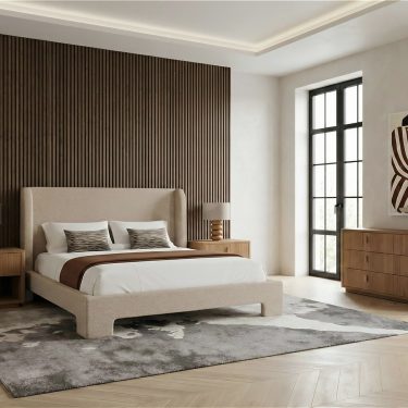 Emilio Modern Upholstered 4-Piece Bedroom Set