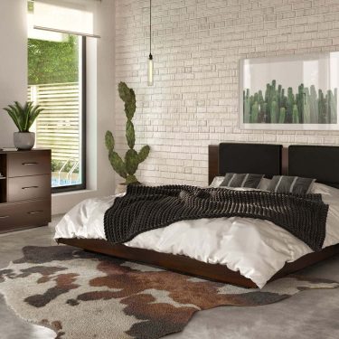 Fantasia Dark Walnut 4-Piece Bedroom Set