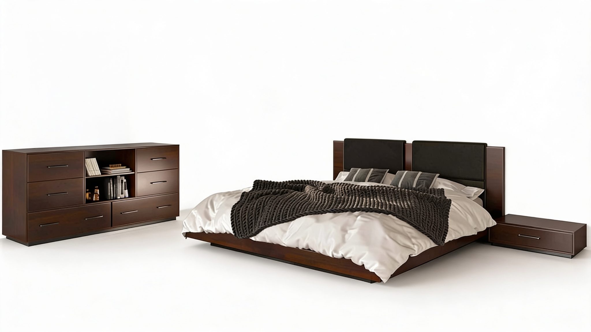 Fantasia Dark Walnut 4-Piece Bedroom Set - Image 2