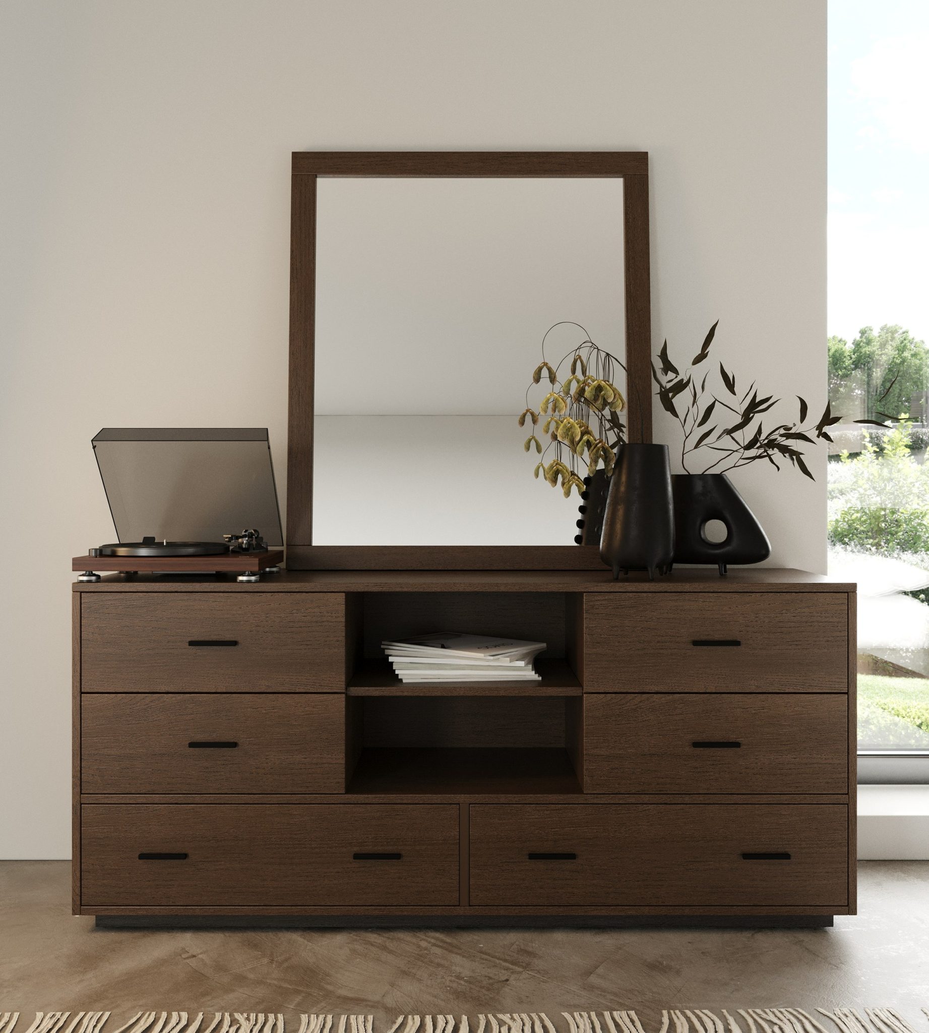 Fantasia Dark Walnut 4-Piece Bedroom Set - Image 3