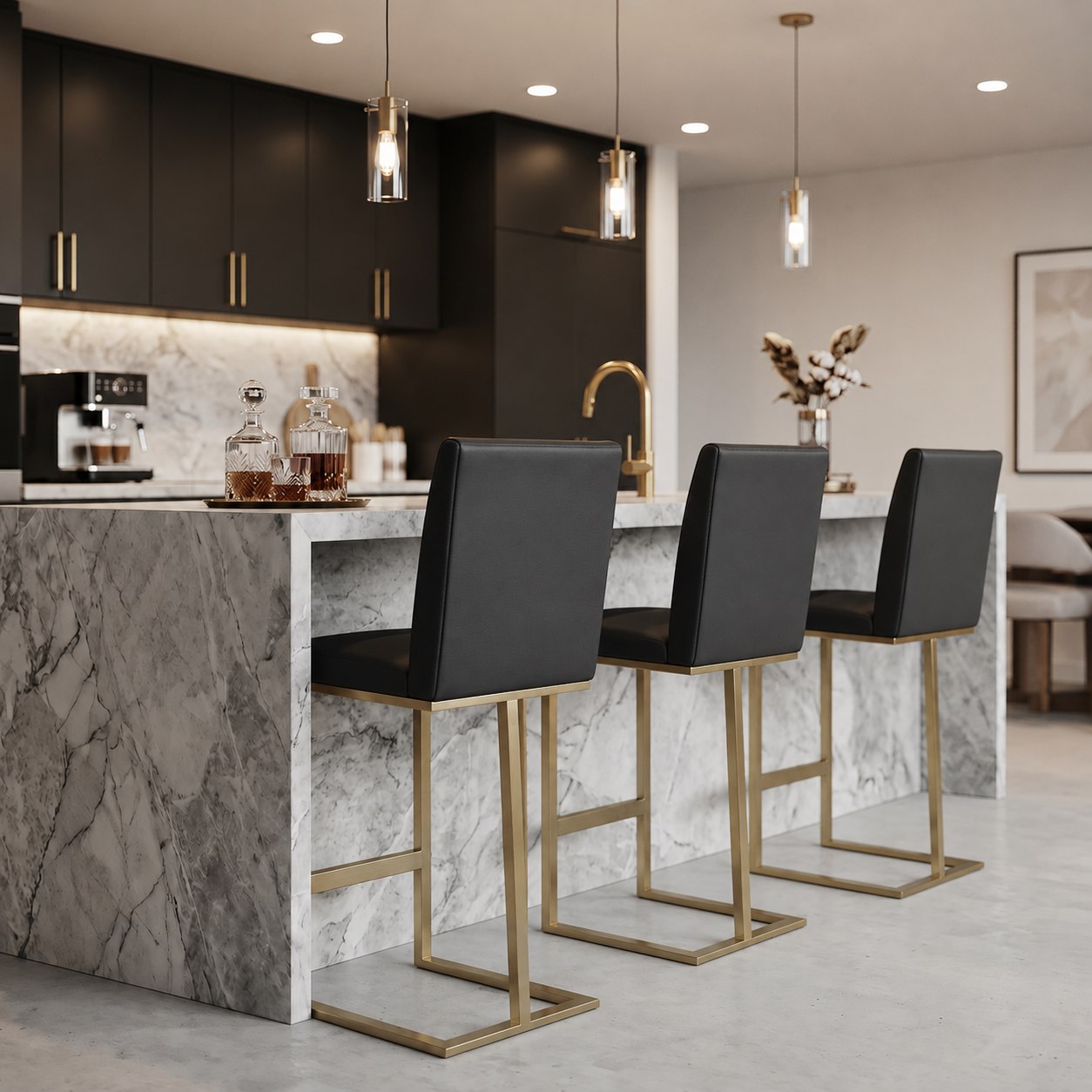 Frankie Dark Grey Counter Stool - Image 4