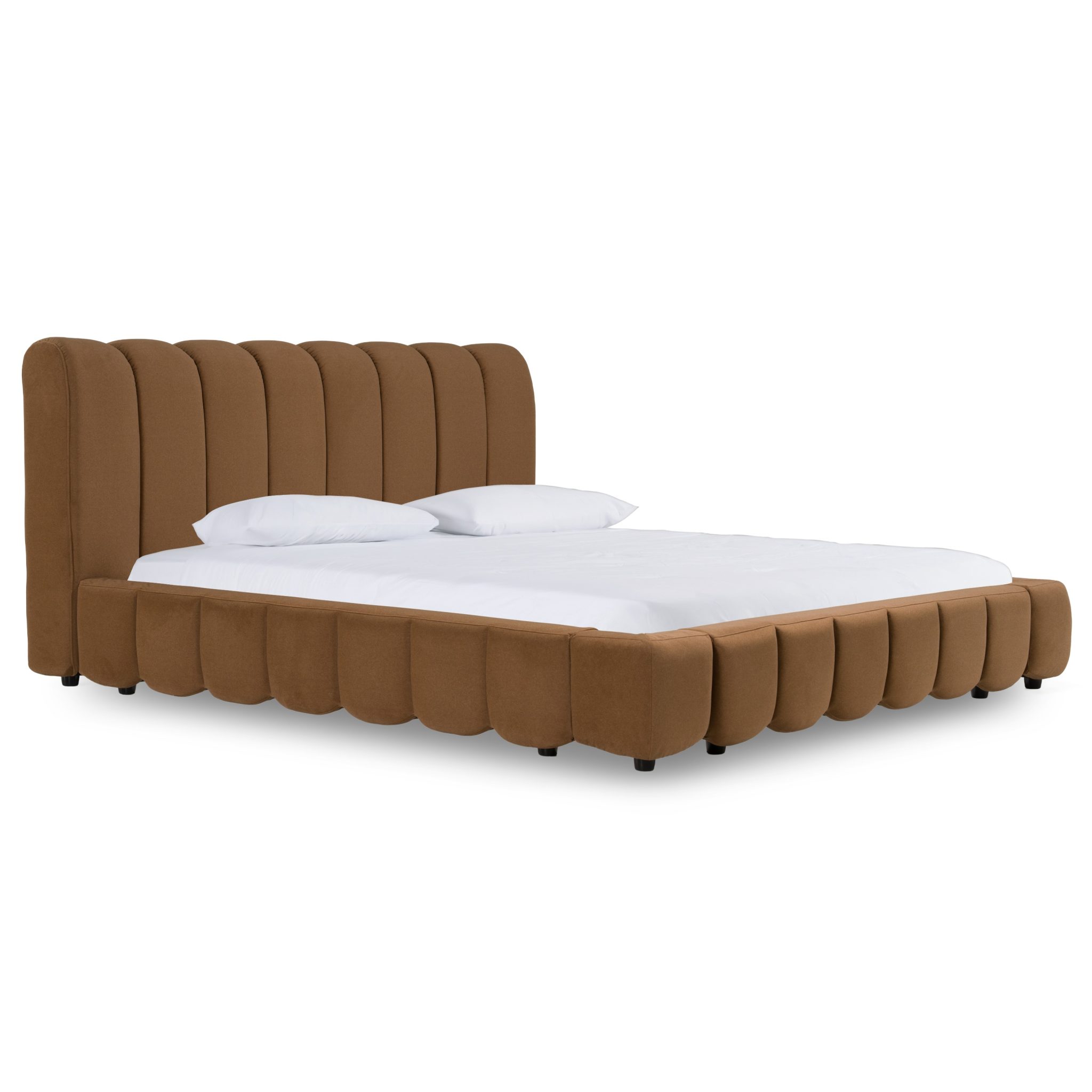 Harris Modern Burlap 4-Piece Bedroom Set - Eastern King - Image 4