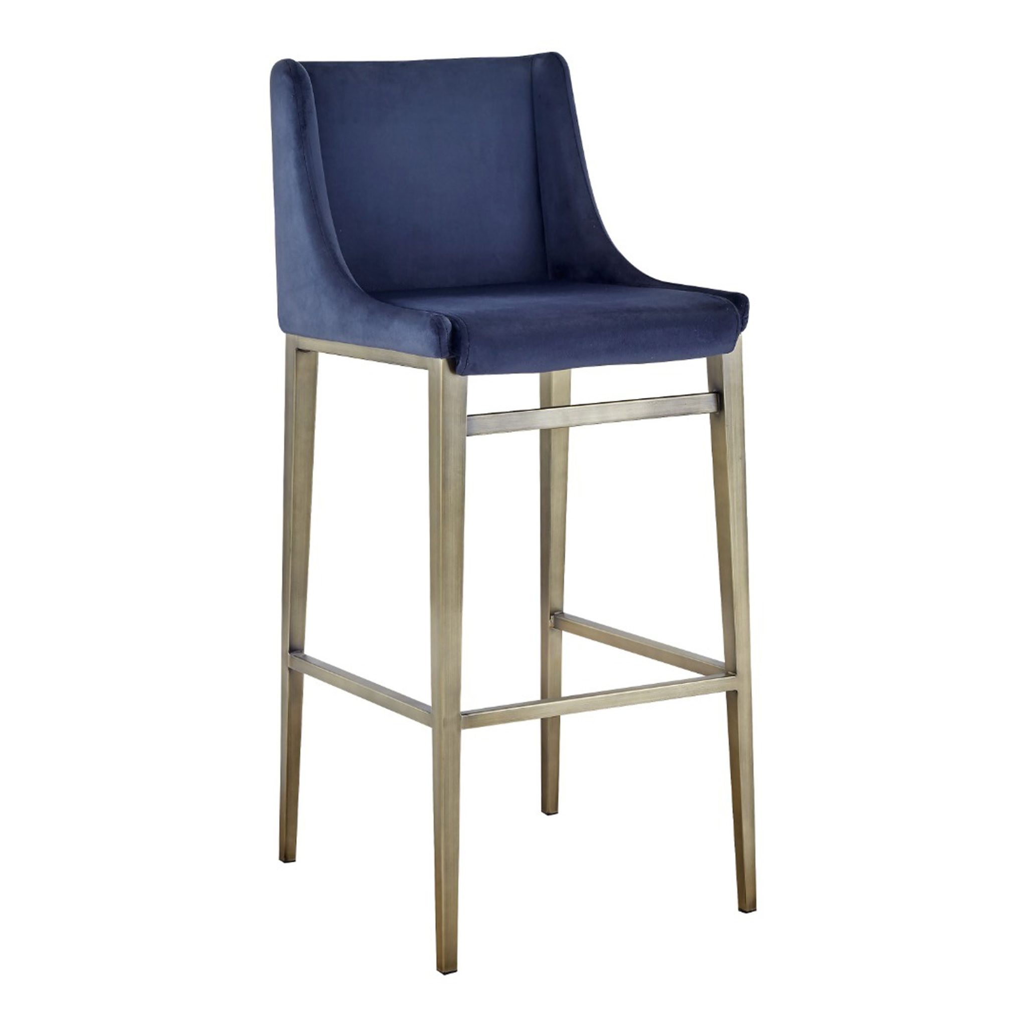 Mimi Blue Velvet Counter Stools - Set of 2