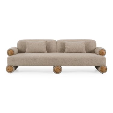 Odette Modern Beige Fabric Sofa